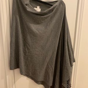 Sweater, Liquid by Sioni, 2X, gray with sparkle embellishments, NWT